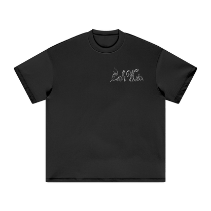 LIMITED EDITION ONLY 50-Cal1Moto-Black-Oversized-T-Shirt-Chrome Logo (100% Cotton)