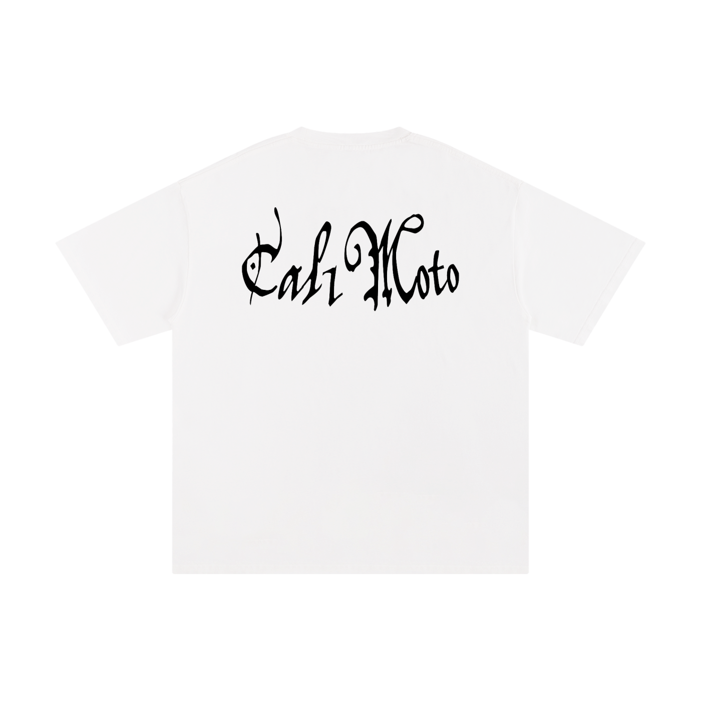 Cal1Moto-White-100% Cotton T-Shirt