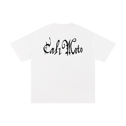 Cal1Moto-White-100% Cotton T-Shirt